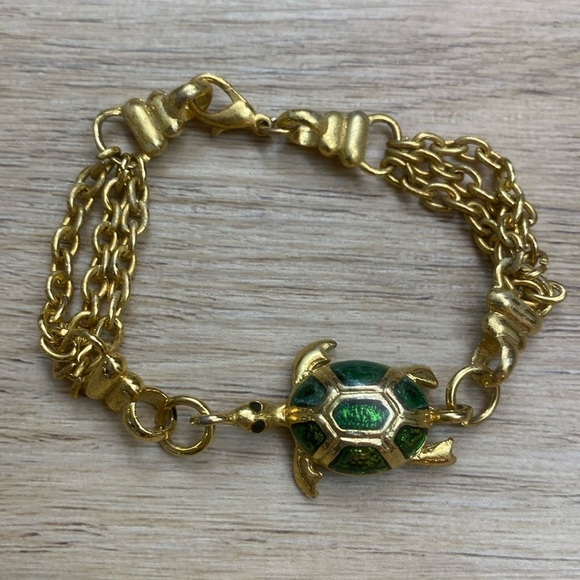 Enamel Turtle Bracelet - Picture 1 of 7